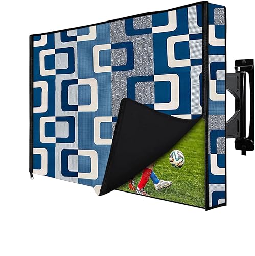 Wings Star LED TV Cover for 55 Inches | Dustproof & Waterproof With PVC Layer | Television Protector Cover | LCD/LED Monitor Cover With Zip Lock, KUM133