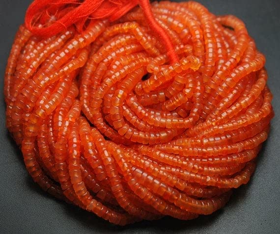 Carnelian perles de cornaline tyre lisse 13 pouces pour bijou DIY