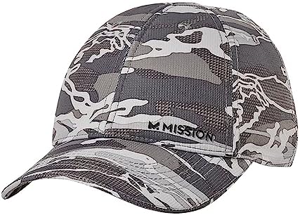 MISSION Cooling Performance Hat - Unisex Baseball Cap for Men and Women - Instant-Cooling Fabric, Adjustable Fit (Grey)