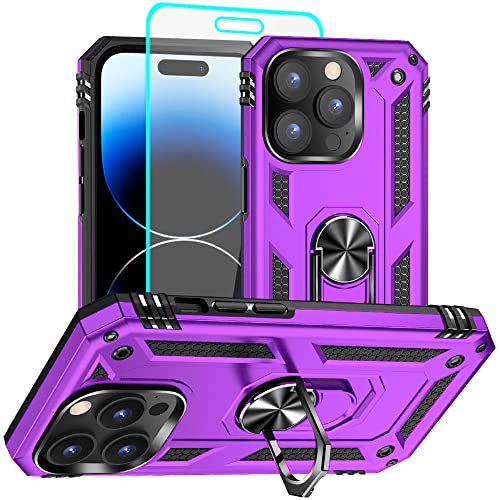 Coque iPhone 14 Pro violette protection 360 armure haut de gamme