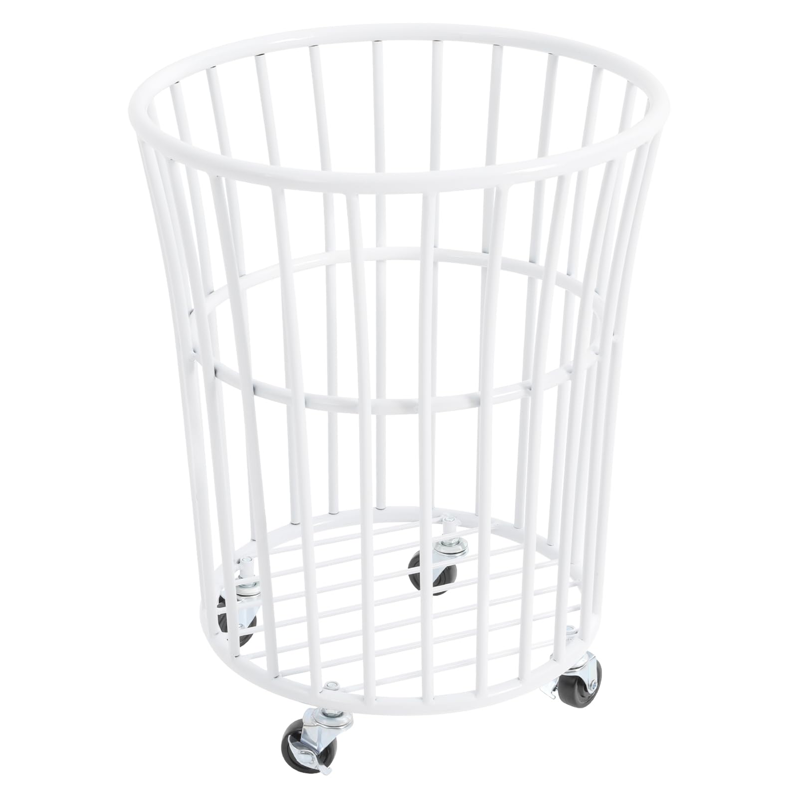 SFSLBFB Metal Laundry Basket Cart with Wheels, Rolling Laundry Hamper for Laundry Room, Portable Clothes Organizer