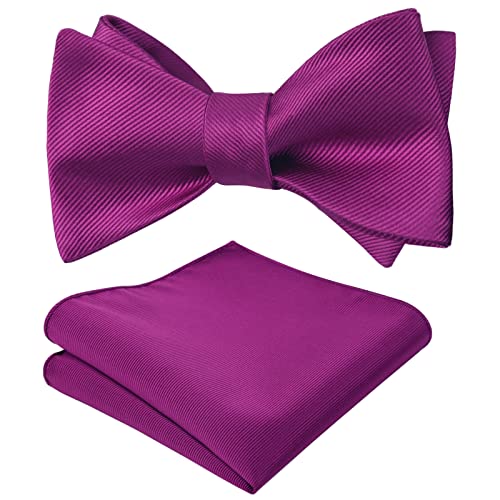 Image of Alizeal Mens 2pcs Solid Self-tied Bow Tie Set