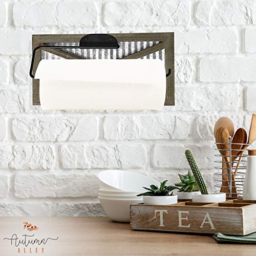 Autumn-Alley-Rustic-Farmhouse-Paper-Towel-Holder-Wall-Mount-Country-Home-Decor-Rustic-Farmhouse-for-Kitchen-Wood-and-Galvanized-Kitchen-Decor-Farmhouse-Kitchen-Wall-Decor Autumn Alley Rustic Farmhouse Paper Towel Holder Wall Mount Country Home Decor Rustic Farmhouse for Kitchen Wood and Galvanized Kitchen Decor Farmhouse Kitchen Wall Decor