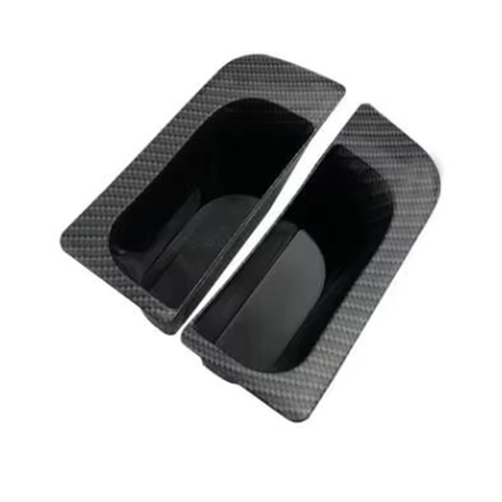 HNDZCYSMGS Boot Organiser Compatible With Focus MK2 2009-2015 2pcs Car Auto Accessories Door Armrest Box Storage Box L R Plastic Box(Carbon Fiber)