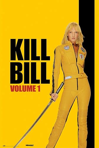 POSTER STOP ONLINE Kill Bill Volume 1 - Póster de película (estilo regular, mamba negra y katana) (tamaño 24 x 36)