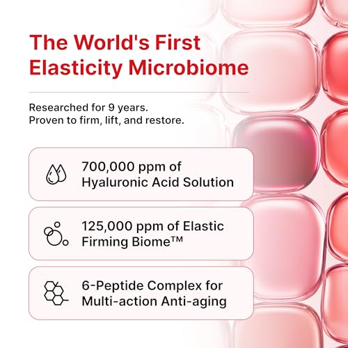MADECA DERMA Elastic Firming Microbiome Ampoule – Hydrating Korean Skincare with Hyaluronic Acid, Collagen & Peptides for Firmness, Elasticity, Fine Line Reduction & Rejuvenation (0.23 fl oz x 5)