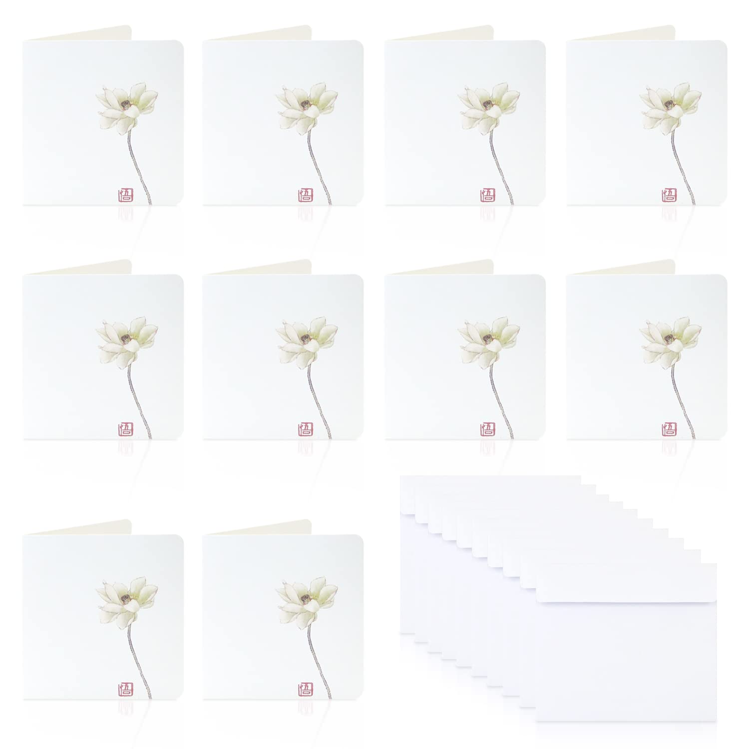 Lot De 24 Cartes De Vœux Vierges Avec Enveloppes Autocollantes Pour Toutes Les Occasions, 24 Motifs Aquarelle Uniques, Pas De Répétitions