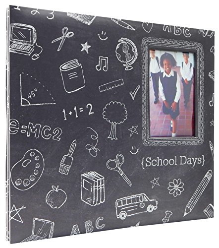 Image of MCS Expandable 10-Page Scrapbook Album with Photo Opening Cover and 12 x 12 Inch Pages, 13.5 x 12.5 Inch, School Days