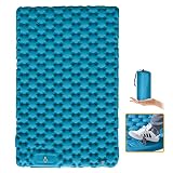 NOWTOWIN Double Camping Sleeping Pad, Ultralight Inflatable Camping Mattress 2 Person with Built in