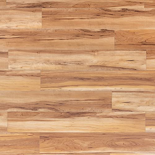 Bestlaminate Adduri Red Spalted Hickory Flooring- 5mm - 20 mil Wear Layer- Underlayment Attached - Luxury SPC Vinyl Plank [Sample], Beige 