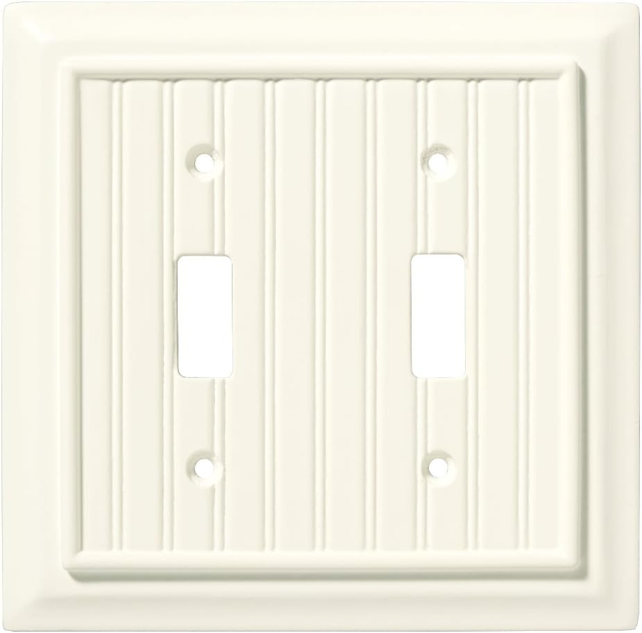 Liberty Hardware 126359 Beadboard Double Toggle Switch Wall Plate