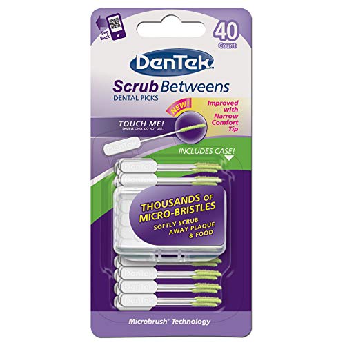 DenTek Scrub Betweens Dental Picks | Scrub Away Food & Plaque | 40 Count | 6 Pack - //coolthings.us