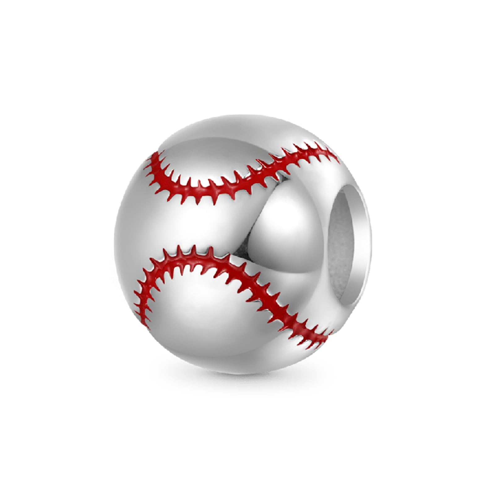 GNOCE Charm Perle Sport Baseball Charm 925 Sterlingsilber Beads Charms für Frauen und Mädchen Schmuckgeschenk für Sportfan