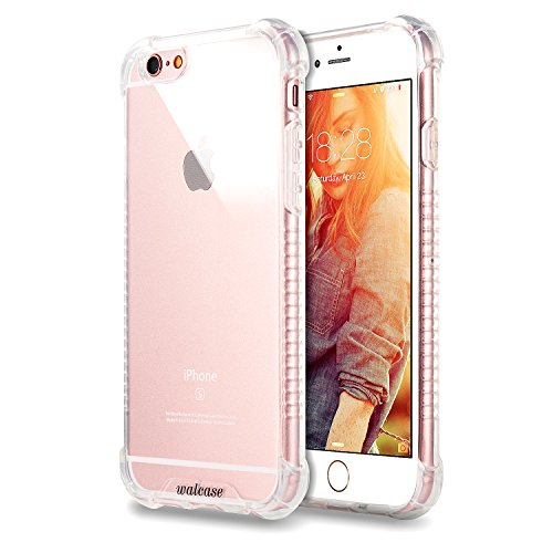 iPhone 6s case, Walcase [Clear Cushion] [Shock Absorbent] Premium Soft TPU Clear Case Cover for Apple iPhone 6S (2015) & iPhone 6 (2014) – Clear