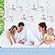 MQIAN Willkommen Zuhause Baby, Vormontiert Herzlich Willkommen Girlande, mit 6 Stück Storch zur Geburt, Babyparty Deko Junge, Willkommen Zuhause Girlande, Welcome Home Baby