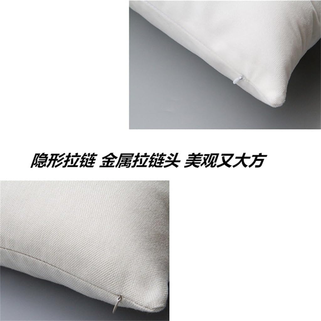 HBJWOV Nordic Abstract Linen Pillow Cover Black and White Ins Home Products Sofa Headboard Car Cushion