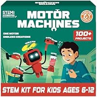 Butterfly EduFields STEM Kit for Kids Ages 6-12 Build 20+ Motor Machines & DIY Engineering Projects Science Gift for Boys & Girls Robotics & Learning Toy Multi Color