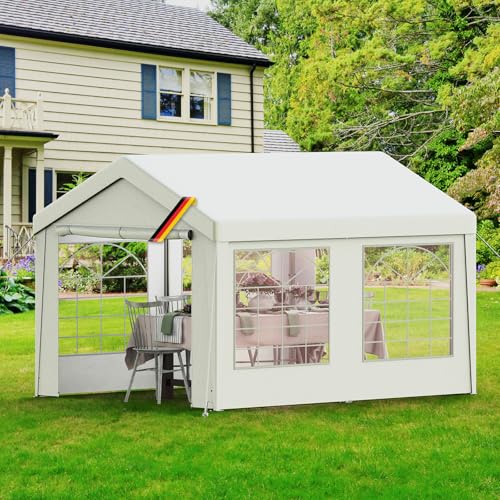 Kidsgigglz Partyzelt 3x4m, Pavillon wasserfest 200g/m² PE-Plane, Gartenzelt Winterfest UV-Schutz 50+ Metallgestell stabile, Abnehmbare Seitenwänd, Partyzone für Gartenfeste-Hochzeiten-Grillparty, Weiß Kidsgigglz Partyzelt 3x4m, Pavillon wasserfest 200g/m² PE-Plane, Gartenzelt Winterfest UV-Schutz 50+ Metallgestell stabile, Abnehmbare Seitenwänd, Partyzone für Gartenfeste-Hochzeiten-Grillparty, Weiß