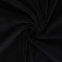 Vista 2 de Mook Fabrics Terciopelo sólido, corte negro por yarda