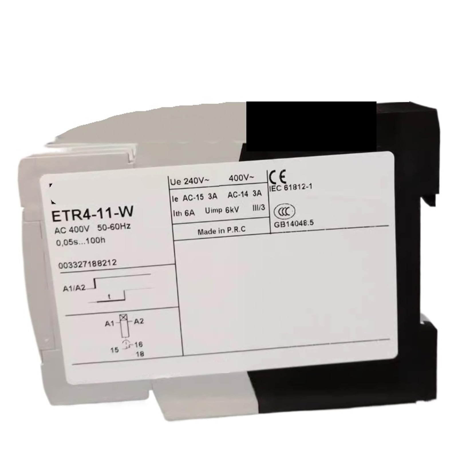 TSCFHGQI 1pcs ETR4-11-W Time Relay AC400V Power-On Delay
