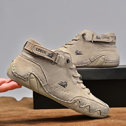 Men's Waterproof Non-slip High Top Polo Boots Handmade Suede Casual Outdoor Sports Hiking Shoes2