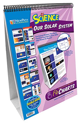 Image of NewPath Learning Our Solar System Laminated, Double-Sided inchWrite-On /Wipe-Off inch Flip Chart - Set of 10, 12 inch x 18 inch Charts (34-6829)