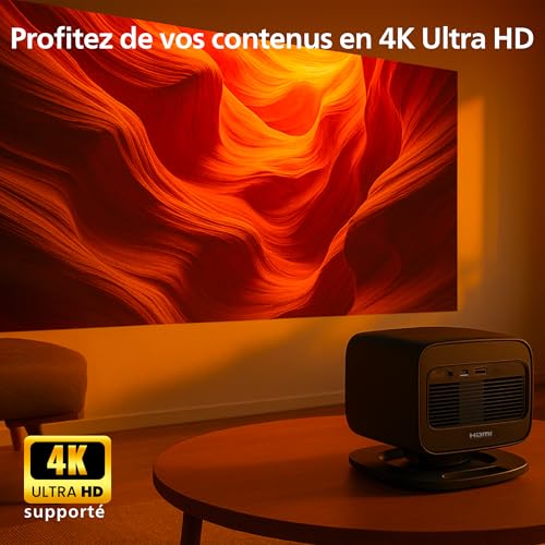 Philips, Neopix 450 Smart, Vidéoprojecteur 4K, Google TV, résolution Native 1080p, 500 Lumens ANSI, Wi-FI 6, Son Stéréo10 Watts, Partage d'écran sans Fil.