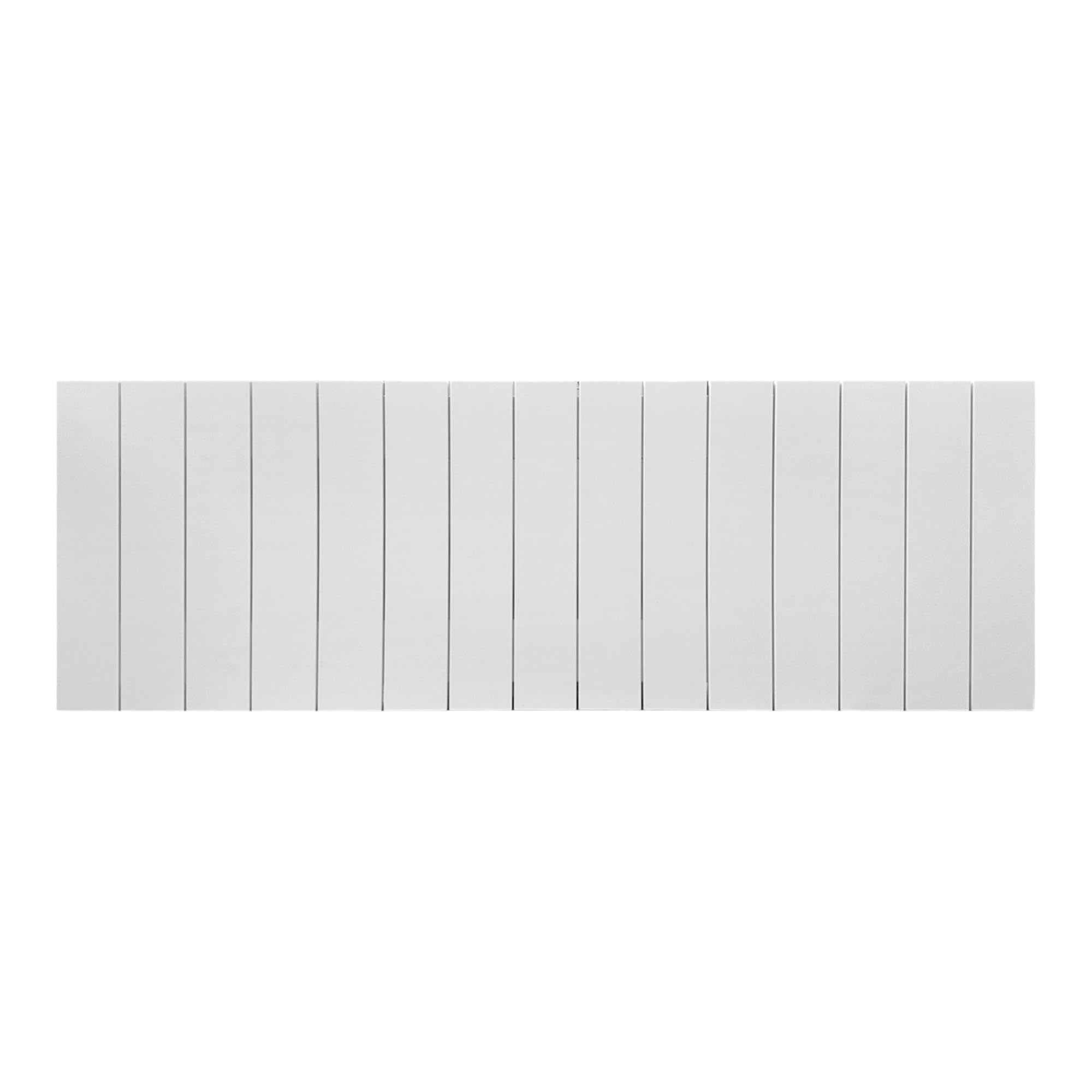 DHOME Testata in legno riciclato MDF Pallet Style letto verticale Pallet Raccordi inclusi (150cm, Bianco massiccio)