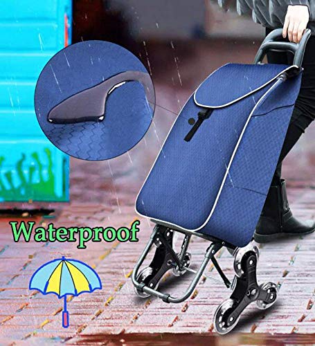 Tragbare, faltbare Einkaufstasche mit Rollwagen, Einkaufstrolley, wasserdicht, groß, leicht und stark, Pull/Push-Cart (D… – Bild 5