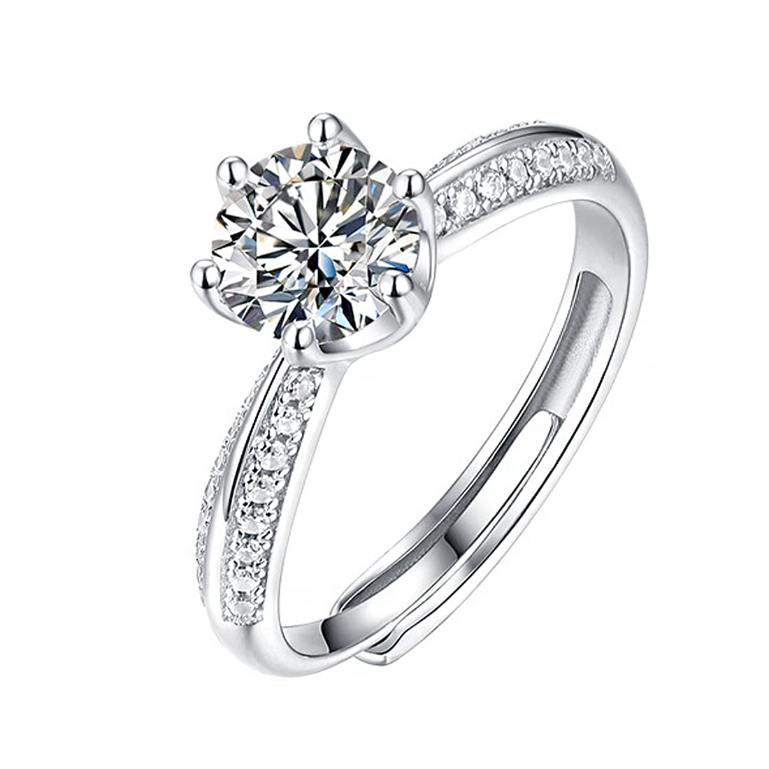 Raajsi by Yellow Chimes 925 Sterling Silver Rings for Women & Girls Silver Ring Adjustable Crystal Rings Birthday Gifts For Women Valentine Gift for Girls With Certificate of Authenticity & 925 Stamp (B09C24T3SR) Amazon Price History, Amazon Price Tracker