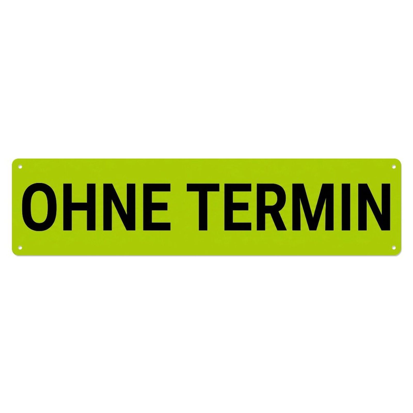 Metal Tin Sign Ohne Termin Walk Ins Welcome