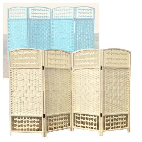 Cloison de séparation amovible : clôture décorative intérieure et paravent pliable blanc court