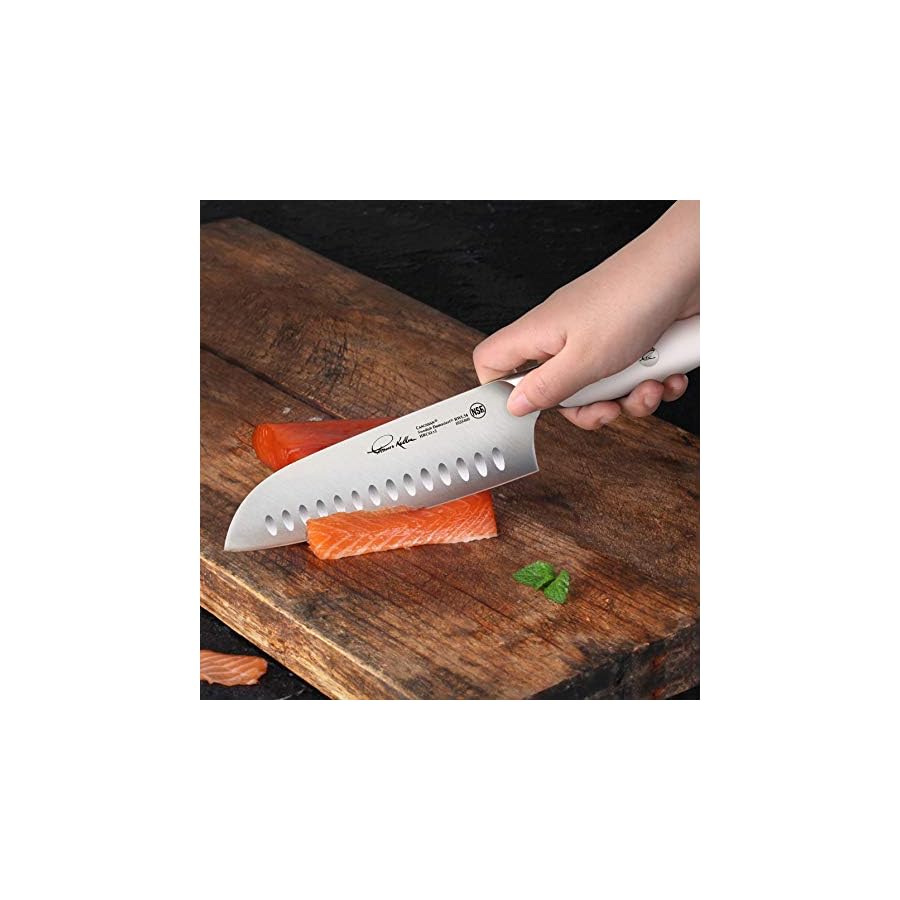 Cangshan-Thomas-Keller-Signature-Collection-Swedish-Powder-Steel-Forged-7-Inch-Santoku-Knife-White Cangshan Thomas Keller Signature Collection Swedish Powder Steel Forged, 7-Inch Santoku Knife, White