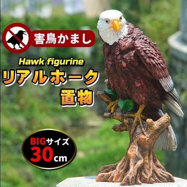 Amazon.co.jp: リアルイーグル 鷹 鷲 タカ ワシ 置物 大迫力 効果絶大 