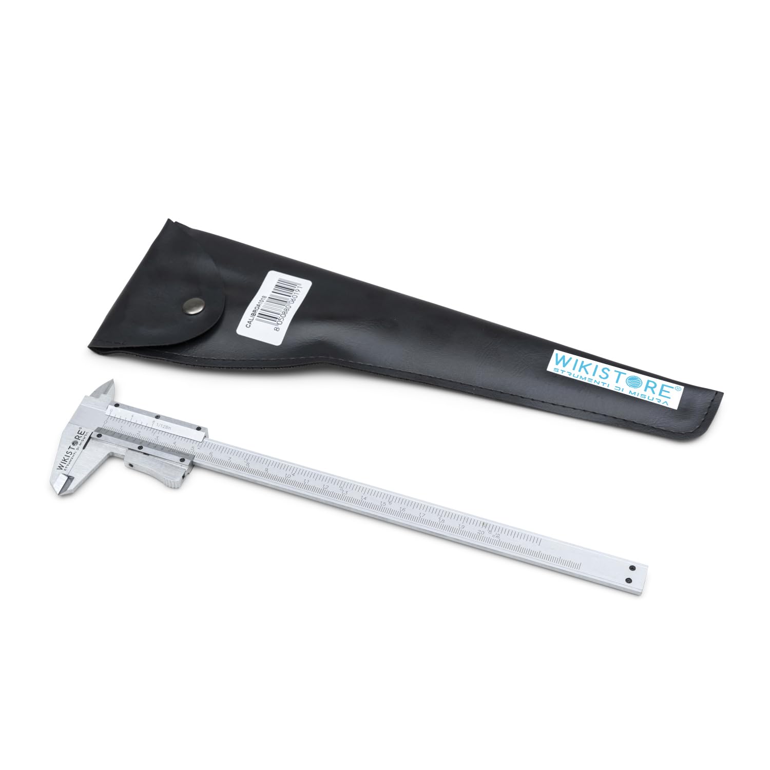 Wikistore Nonius-Messschieber 200 Mm – Mit Tiefenfunktion, Feststellschraube, 0,05 Mm