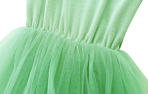 Image of GSVIBK Baby Girls Tutu Dress Sleeveless Toddler Cotton Tulle Skirt Princess Party Prom Dresses