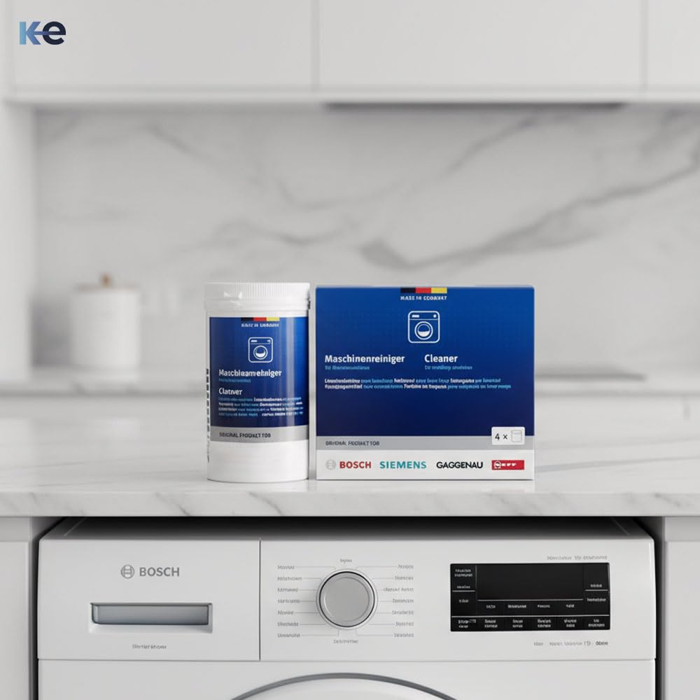 ANAKEL HOME Limpiador Lavadora 00311928 Compatible con Lavadora Bosch, Siemens, Gaggenau y Neff | Formato Polvo, 4 Unidades x 200 gr