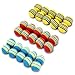 VOVIGGOL 12 Pack 2 Color Rainbow Cat Toy Balls Soft EVA Foam Interactive Indoor Kittens Favorite Toys 1.38