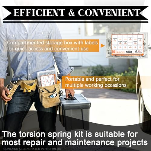 Image of Dianrui 50 PCS Torsional Springs Assortment Kit, 45 /90 /120 Degree 15 Sizes 304 Stainless Steel Mechanical Small Torsion Spring for Home Repairs & DIY Springs Assortment (Diameter 0.5 to 2.5mm)