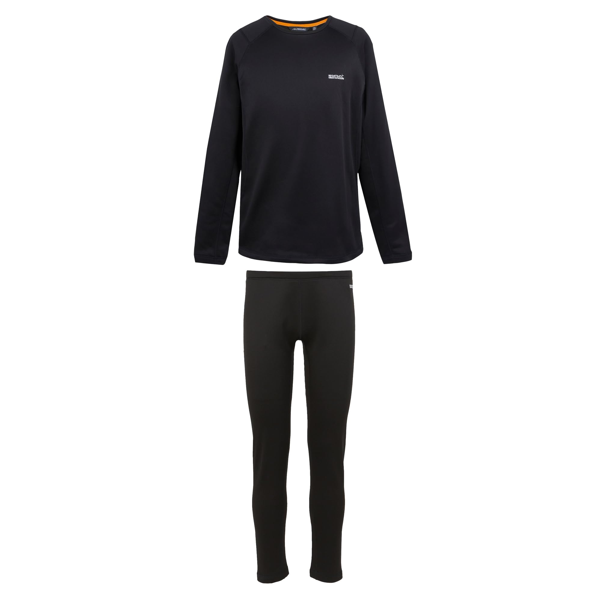 Regatta Men's Black Thermal Long Sleeve Outdoor Baselayer Set - Xl