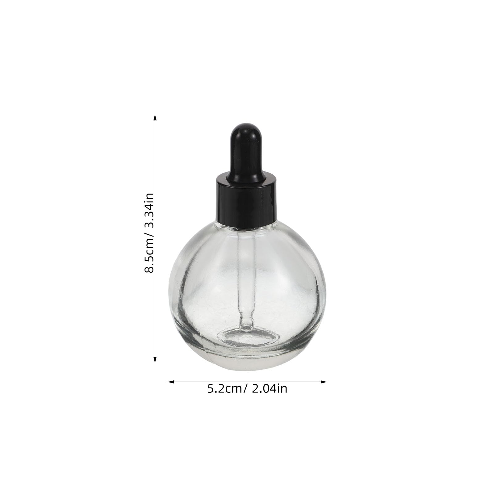 12 Flaconi Contagocce in Vetro Trasparente 30 Ml con Pipetta e Anello Anti-perdita, Flaconi Sferici per Oli Essenziali, Sieri e Aromaterapia, per Viaggi e Campioni Cosmetici