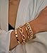 Denifery Gold Chain Bracelet Gold Link Bracelet Cuban Link Bracelet Gold Charm Bracelet Bracelets Jewelry for Women Girls Gift