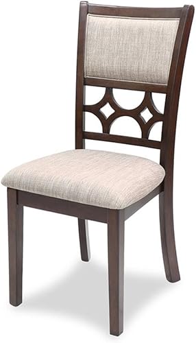 Miniatura 8 de New Classic Furniture Mitchell - Juego de comedor de 5 piezas con 1 mesa y 4 sillas, color marrón cereza marrón cereza,Gris,Beige y marrón