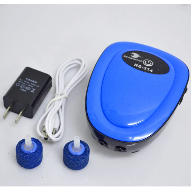 Aquarium Ultra Silent Air Pump (RS-313) Ac/Dc Dual Speed Oxygen air Bubbler for Fish Tank Aquarium Oxygen Pump Motor with Airline Tube and Air Stone (B0B8X71YL8) Amazon Price History, Amazon Price Tracker