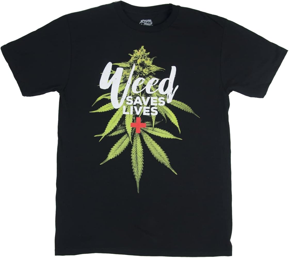 Amazon.com: RASTA EMPIRE Weed Saves Lives Black T-Shirt - Medical