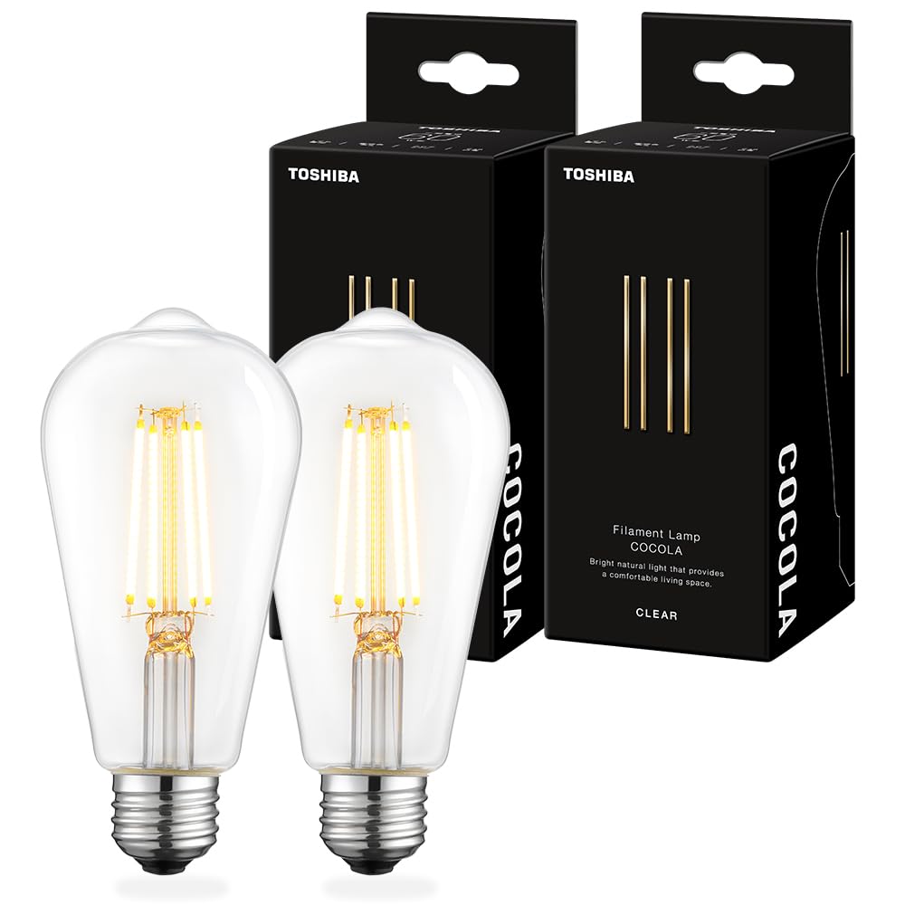 Amazon | TOSHIBA(東芝) フィラメント LED電球 E26 ST形 60W相当