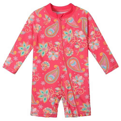 Image of XFGIRLS Baby /Toddler Girls Swimsuit Long Sleeve One-Piece Bathing Suit Rash Guard