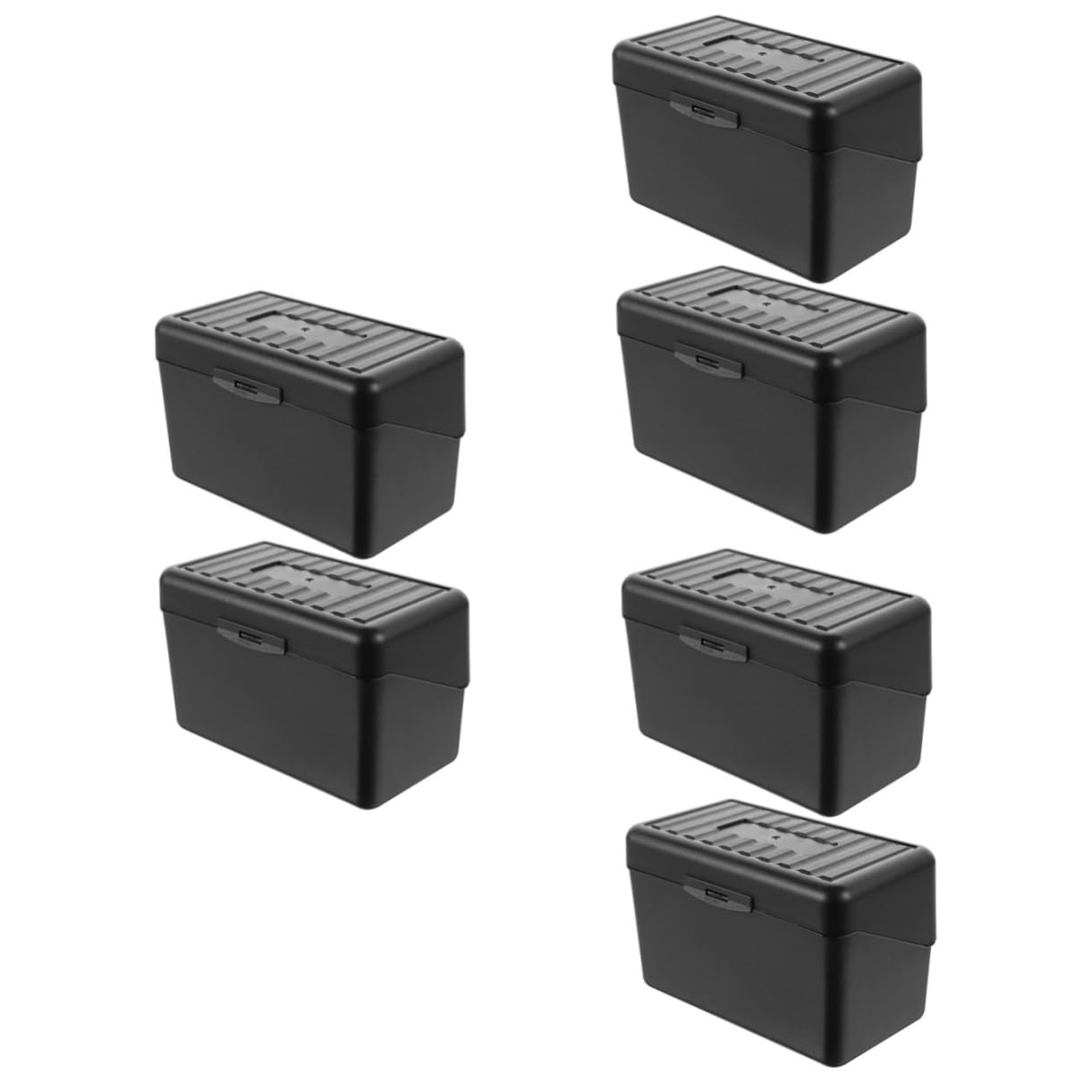 MAGICLULU 6stücke Kartenbox Für Visitenkarten Praktischer Aufbewahrungsbehälter Für Büro Tisch Und Zuhause Mit Starkem Deckel Großes Fassungsvermögen