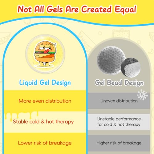 Image of Comfytemp Kids Ice Packs for Boo Boo, Small Gel Ice Pack Injuries Reusable | FSA Eligible HSA, Mini Hot Cold Compress for Pain Relief, Toddler Toothache, Headache, Bumps, Bruises, First Aid, 6pcs, Food