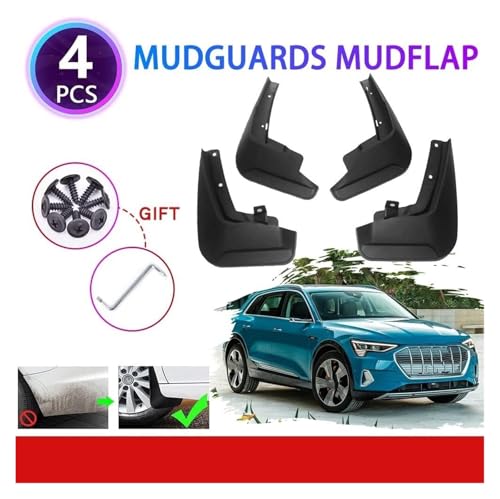 Guardabarros coche para E-tron Quattro evita salpicaduras y protege tu carrocería (4 piezas) 3